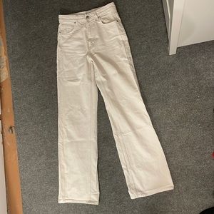 zara high waisted straight leg jeans